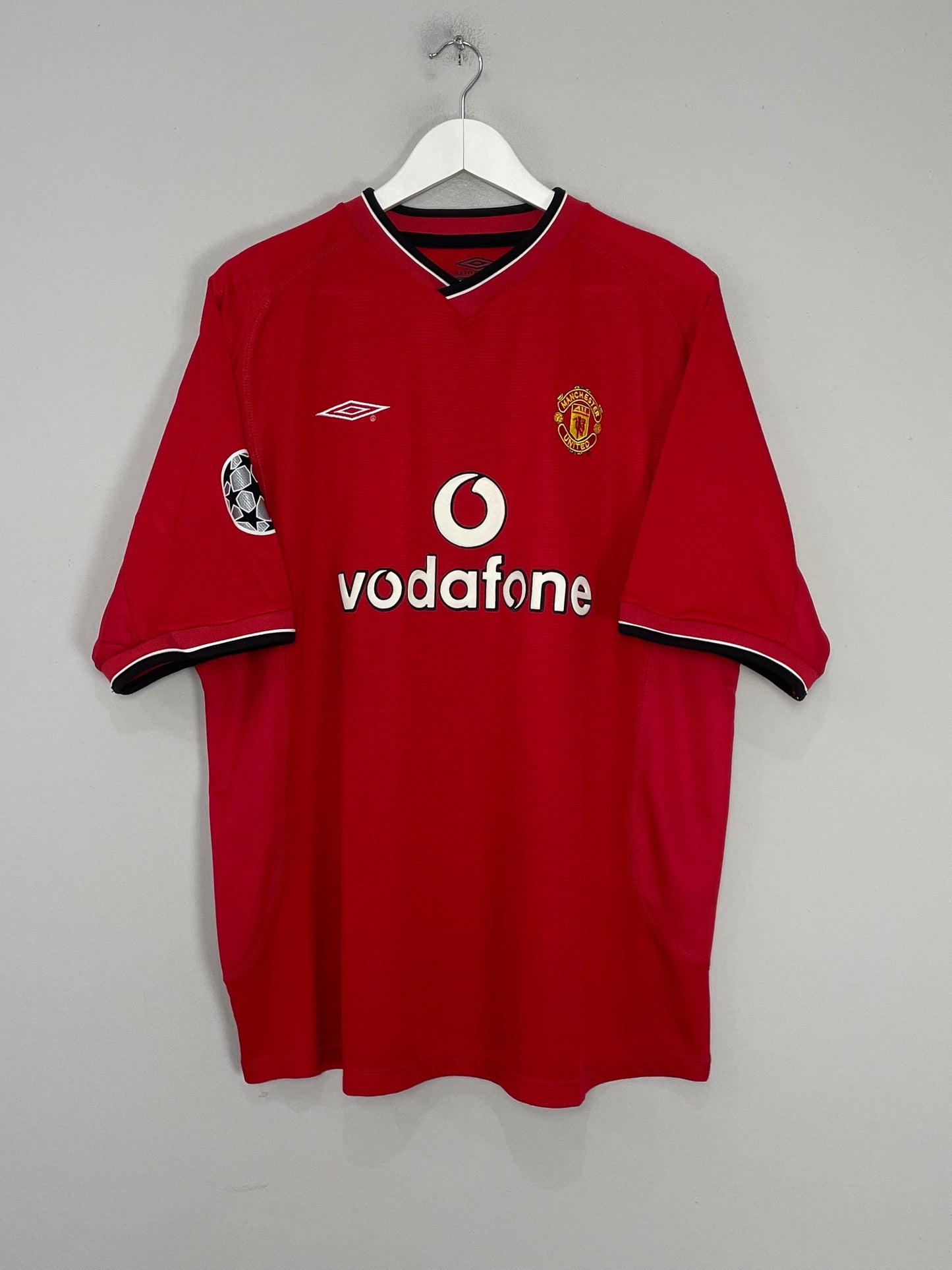 2000/02 MANCHESTER UNITED SOLSKJAER #20 C/L HOME SHIRT (XL) UMBRO