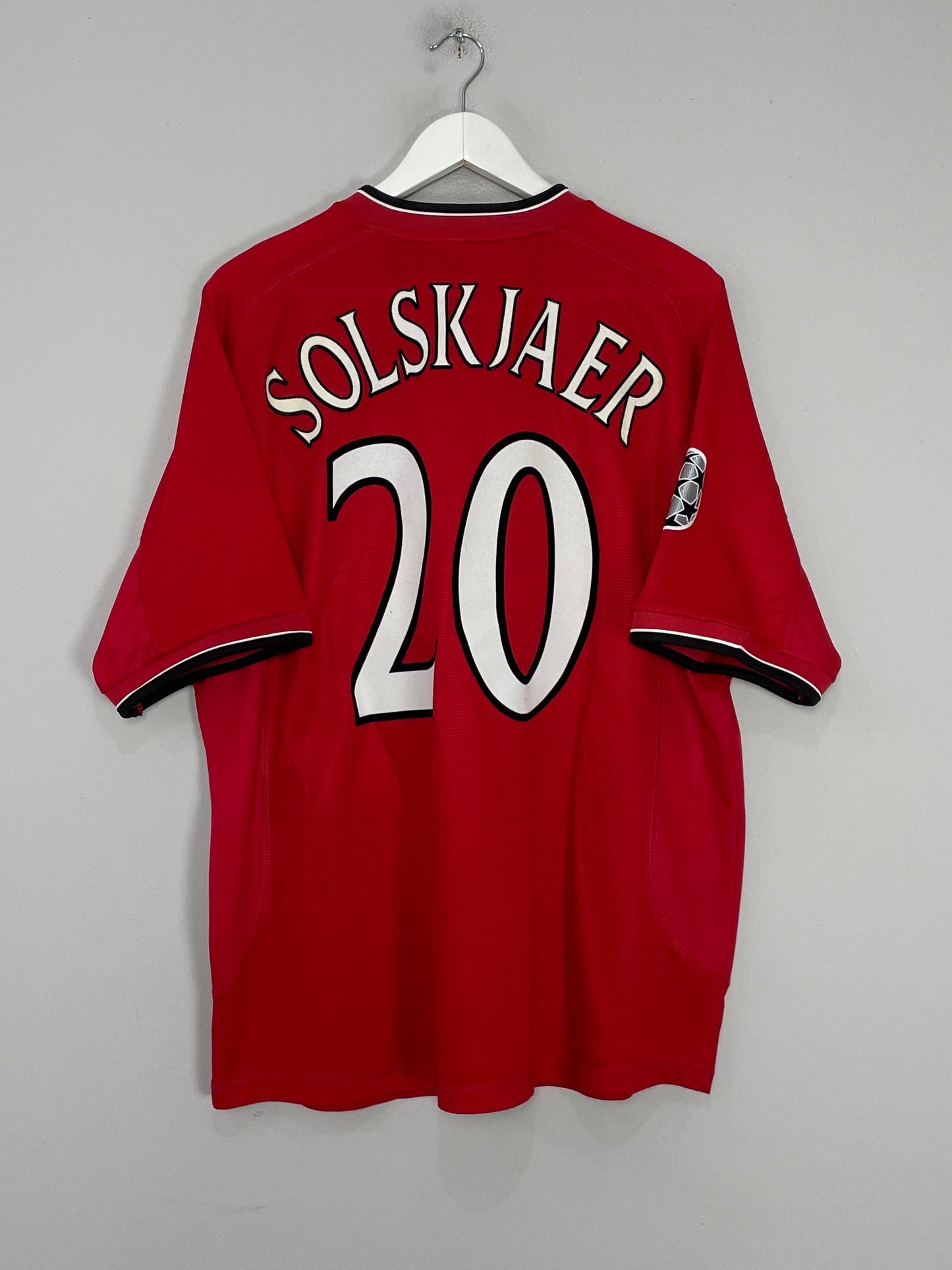 2000/02 MANCHESTER UNITED SOLSKJAER #20 C/L HOME SHIRT (XL) UMBRO