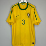 2010/11 BRAZIL LUCIO #3 HOME SHIRT (XL) NIKE