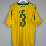 2010/11 BRAZIL LUCIO #3 HOME SHIRT (XL) NIKE