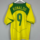 2004/06 BRAZIL RONALDO #9 HOME SHIRT (L) NIKE