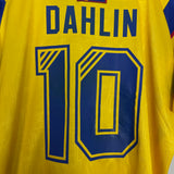 1997 SWEDEN DAHLIN #10 HOME SHIRT (M) ADIDAS