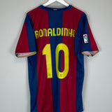 2007/08 BARCELONA RONALDINHO #10 HOME SHIRT (XL) NIKE