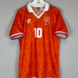 1994 NETHERLANDS BERGKAMP #10 HOME SHIRT (L) LOTTO