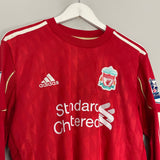 2010/12 LIVERPOOL TORRES #9 L/S HOME SHIRT (M) ADIDAS