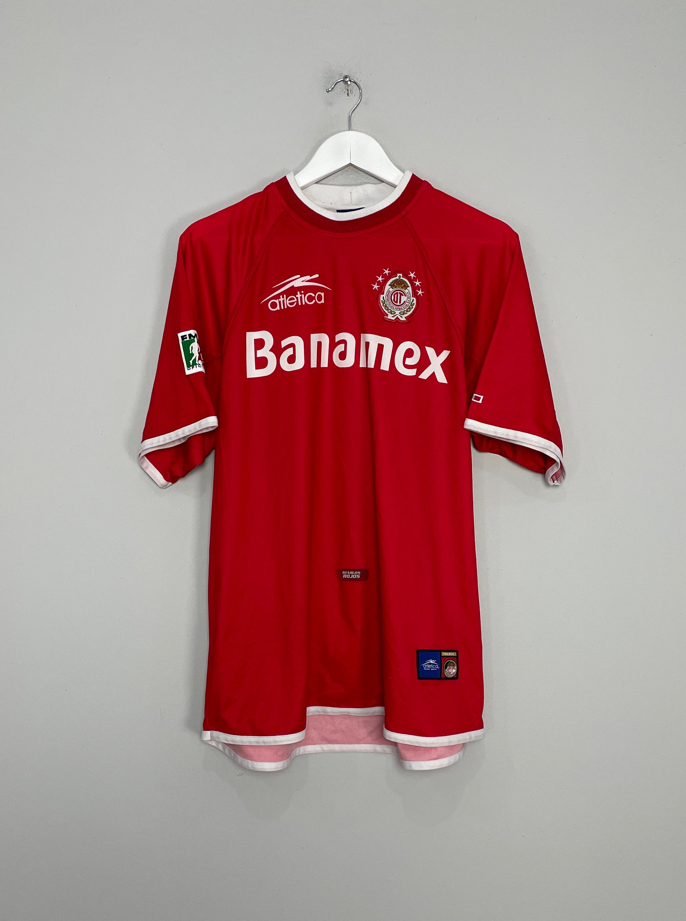 2001/02 TOLUCA HOME SHIRT (XL) ATLETICA