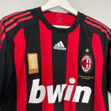 2008/09 AC MILAN FLAMINI #84 *MATCH ISSUED + SIGNED* HOME SHIRT (S) ADIDAS