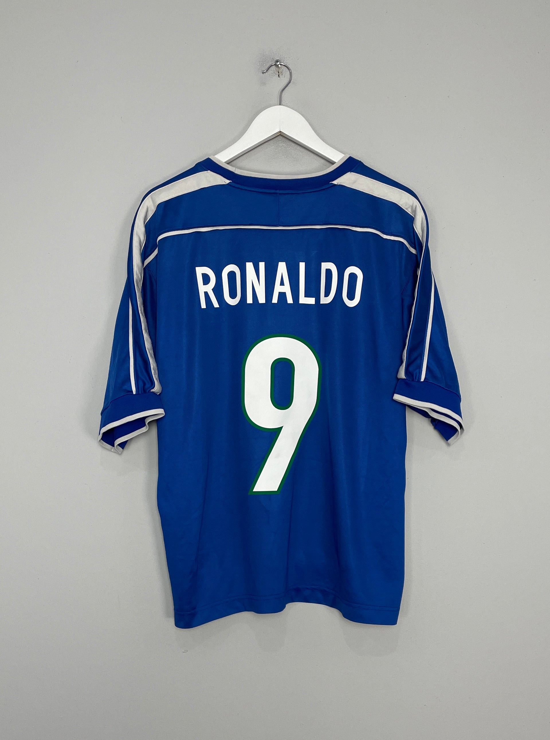 RONALDO 9 Brazil Shirt - Medium - 1998/2000 - Nike World Cup 98 Home J –  Headers & Volleys