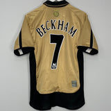 2001/02 MANCHESTER UNITED BECKHAM #7 *CENTENARY* AWAY/THIRD SHIRT (M) UMBRO