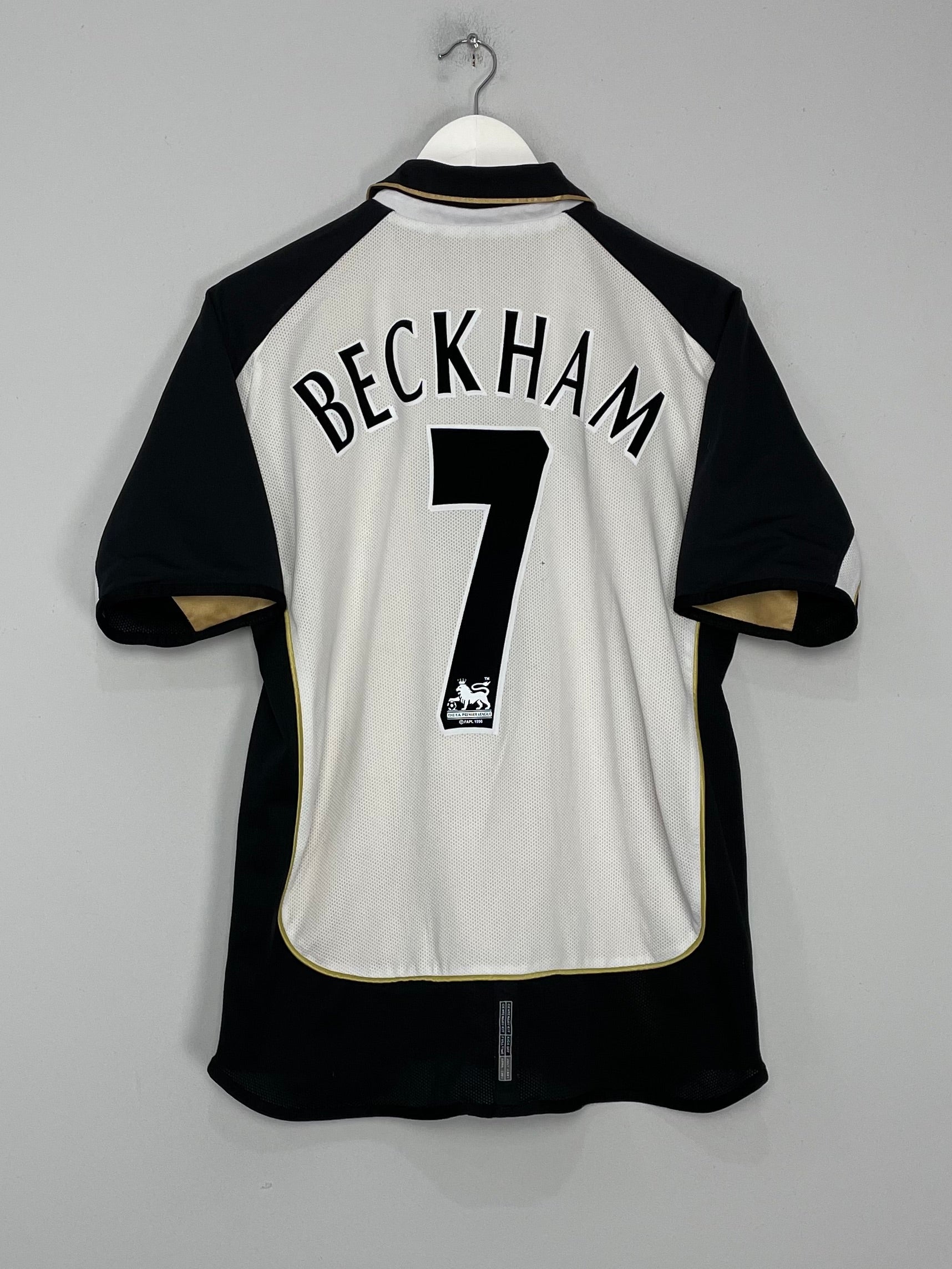 2001/02 MANCHESTER UNITED BECKHAM #7 *CENTENARY* AWAY/THIRD SHIRT (M) UMBRO