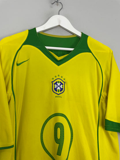 2004/06 BRAZIL RONALDO #9 HOME SHIRT (XL) NIKE