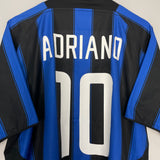 2003/04 INTER MILAN ADRIANO #10 HOME SHIRT (L) NIKE