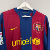 2007/08 BARCELONA RONALDINHO #10 L/S HOME SHIRT (M) NIKE