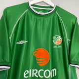 2001/03 IRELAND KEANE #6 HOME SHIRT (L) UMBRO