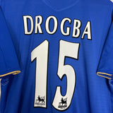 2005/06 CHELSEA DROGBA #15 *CENTENARY* HOME SHIRT (XL) UMBRO