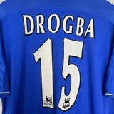 2003/04 CHELSEA DROGBA #15 HOME SHIRT (XL) UMBRO