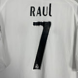 2005/06 REAL MADRID RAUL #7 HOME SHIRT (L) ADIDAS