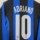 2004/05 INTER MILAN ADRIANO #10 L/S HOME SHIRT (M) NIKE