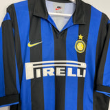 1998/99 INTER MILAN RONALDO #9 HOME SHIRT (XL) NIKE