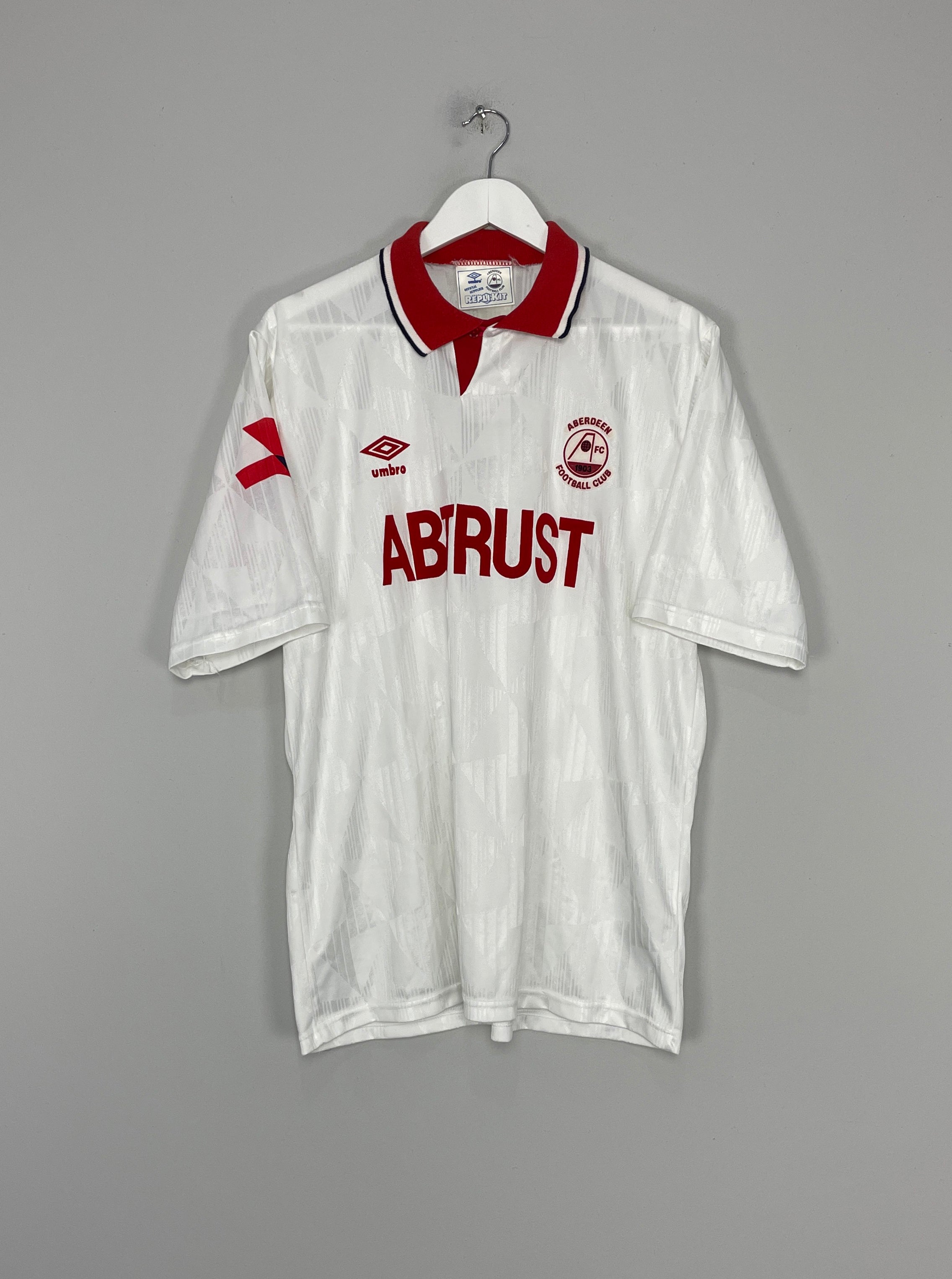 1990/92 ABERDEEN AWAY SHIRT (XL) UMBRO