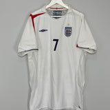 2005/07 ENGLAND BECKHAM #7 HOME SHIRT (XXL) UMBRO