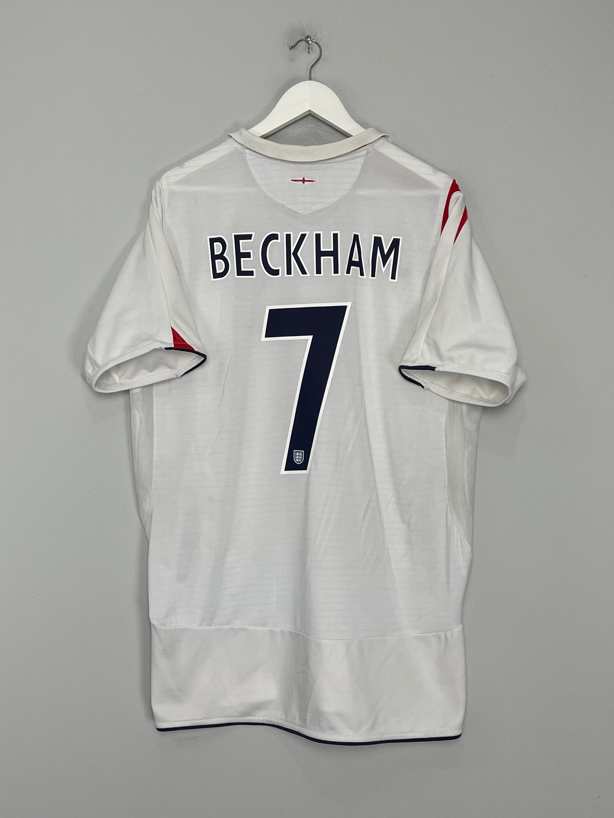 2005/07 ENGLAND BECKHAM #7 HOME SHIRT (XXL) UMBRO