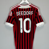 2011/12 AC MILAN SEEDORF #10 HOME SHIRT (M) ADIDAS