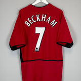 2002/04 MANCHESTER UNITED BECKHAM #7 HOME SHIRT (XL) NIKE