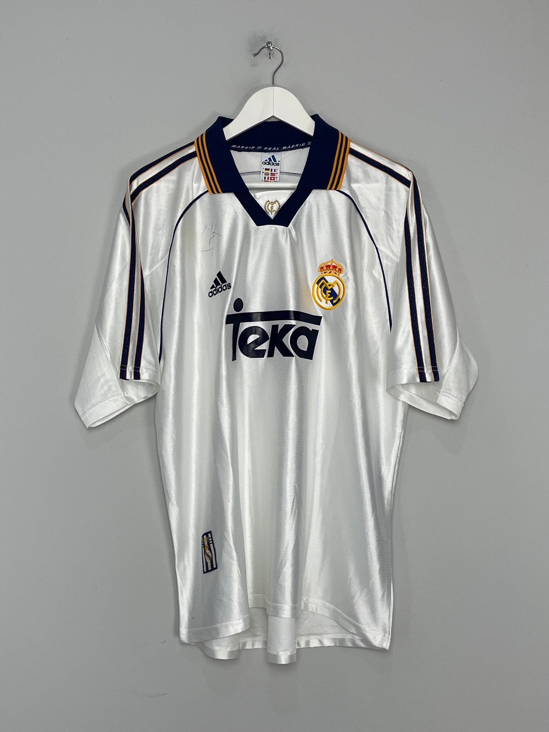 1998/00 REAL MADRID *SIGNED* HOME SHIRT (L) ADIDAS