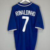 2000/01 BRAZIL RONALDINHO #9 AWAY SHIRT (XL) NIKE