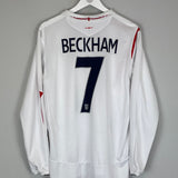 2005/07 ENGLAND BECKHAM #7 L/S HOME SHIRT (L) UMBRO