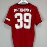 2019/20 MANCHESTER UNITED MCTOMINAY #39 HOME SHIRT (L) ADIDAS