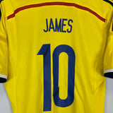 2014/15 COLOMBIA JAMES #10 HOME SHIRT (M) ADIDAS