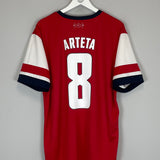 2012/14 ARSENAL ARTETA #8 HOME SHIRT (XL) NIKE