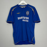 2005/06 CHELSEA DROGBA #15 *CENTENARY* HOME SHIRT (L) UMBRO