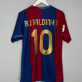 2006/07 BARCELONA RONALDINHO #10 HOME SHIRT (M) NIKE