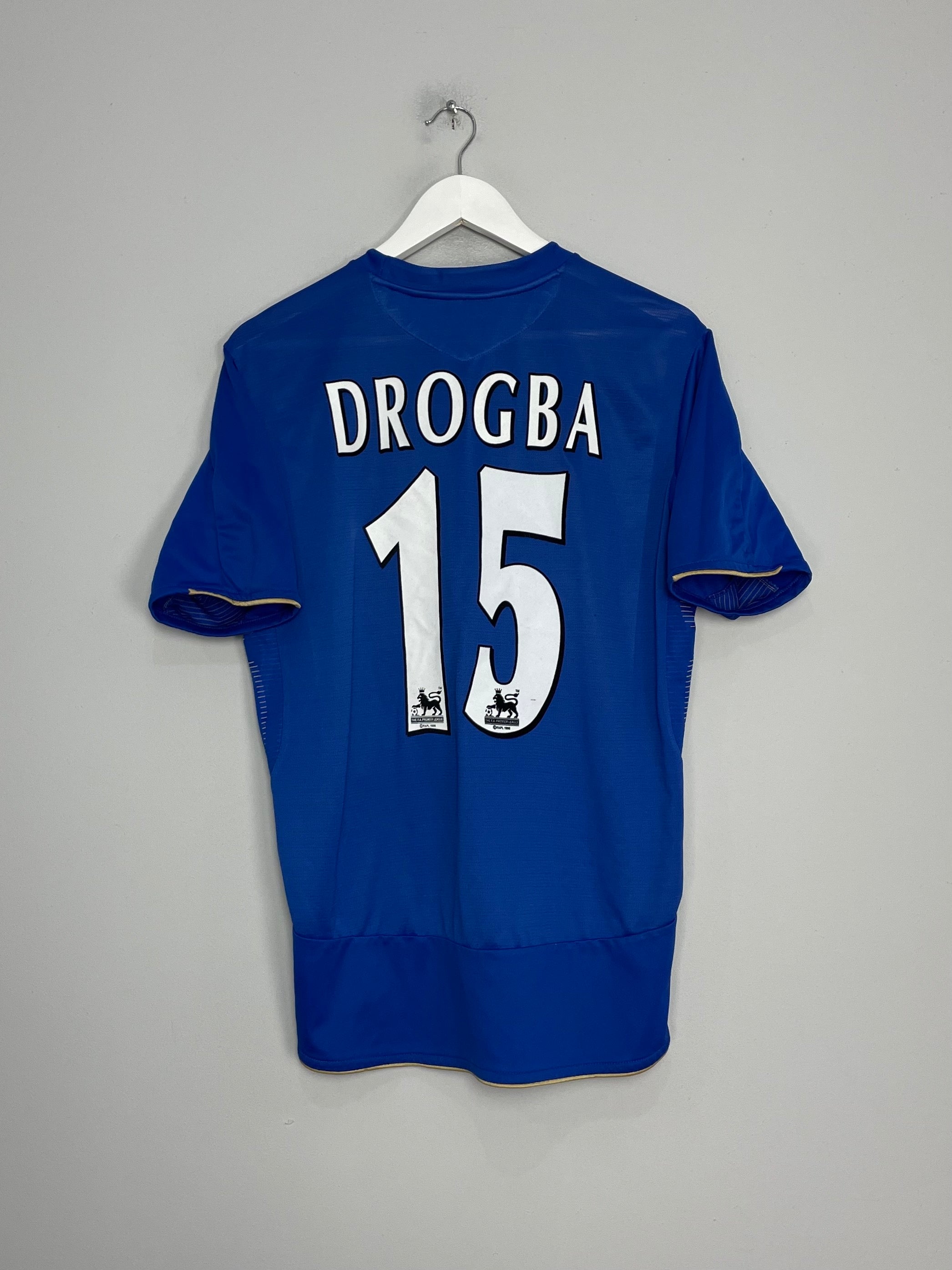 2005/06 CHELSEA DROGBA #15 *CENTENARY* HOME SHIRT (L) UMBRO