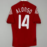  2008/10 LIVERPOOL ALONSO #14 HOME SHIRT (M) ADIDAS