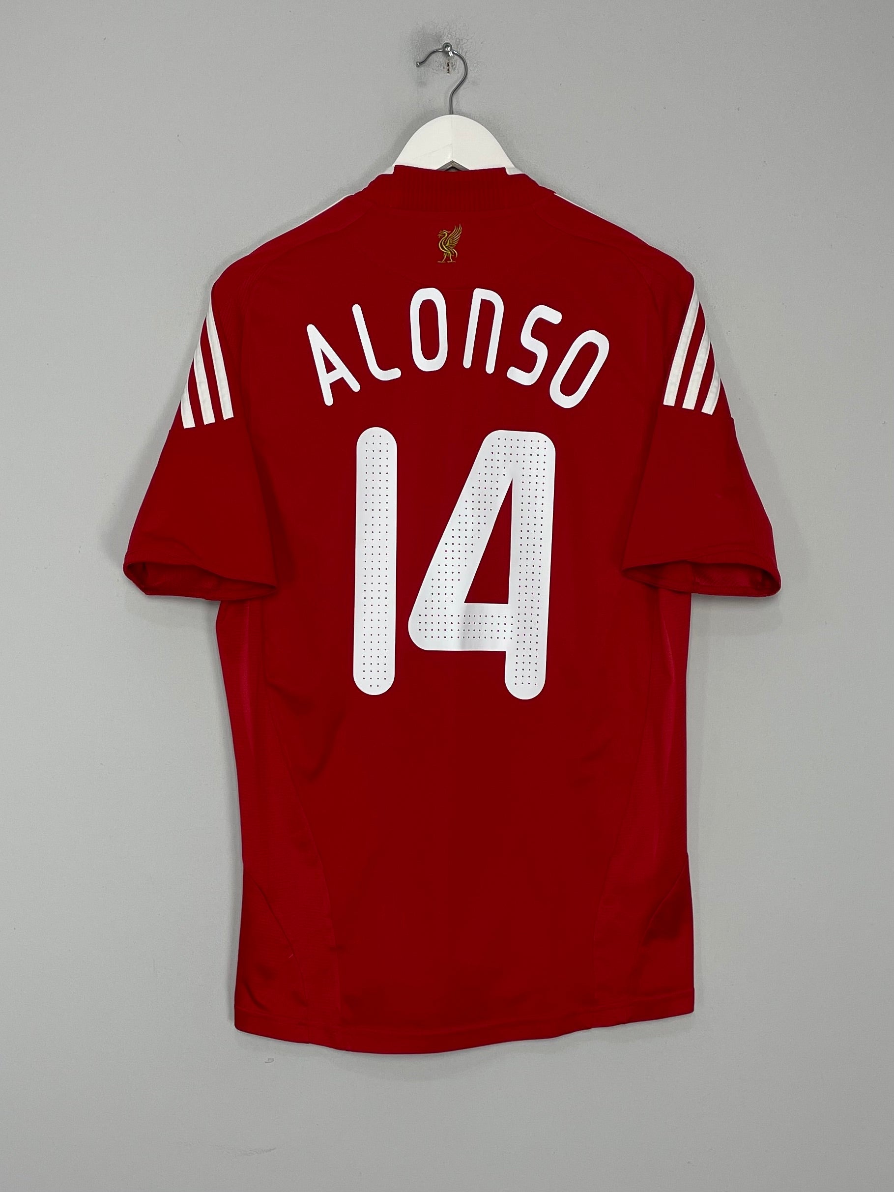  2008/10 LIVERPOOL ALONSO #14 HOME SHIRT (M) ADIDAS