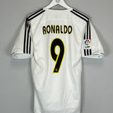 2003/04 REAL MADRID RONALDO #9 *PLAYER ISSUE* HOME SHIRT (S) ADIDAS