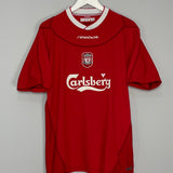 2002/03 LIVERPOOL BAROS #5 HOME SHIRT (L) REEBOK