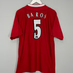 2002/03 LIVERPOOL BAROS #5 HOME SHIRT (L) REEBOK