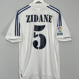 2001/02 REAL MADRID ZIDANE #5 HOME SHIRT (L) ADIDAS