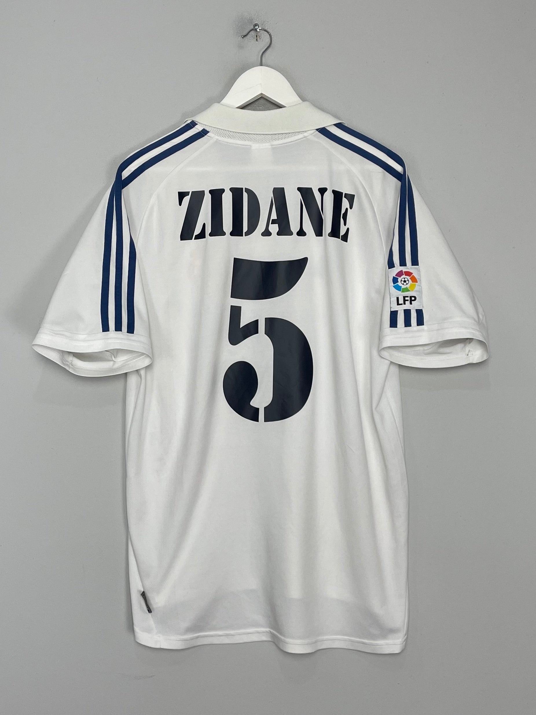 2001/02 REAL MADRID ZIDANE #5 HOME SHIRT (L) ADIDAS