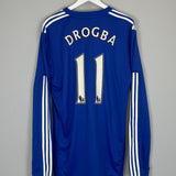 2009/10 CHELSEA DROGBA #11 L/S HOME SHIRT (XL) ADIDAS