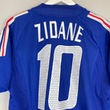 2002/04 FRANCE ZIDANE #10 HOME SHIRT (M) ADIDAS