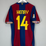 2007/08 BARCELONA HENRY #14 HOME SHIRT (L) NIKE