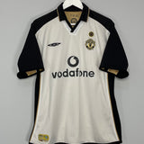 2001/02 MANCHESTER UNITED BECKHAM #7 *CENTENARY* AWAY/THIRD SHIRT (M) UMBRO