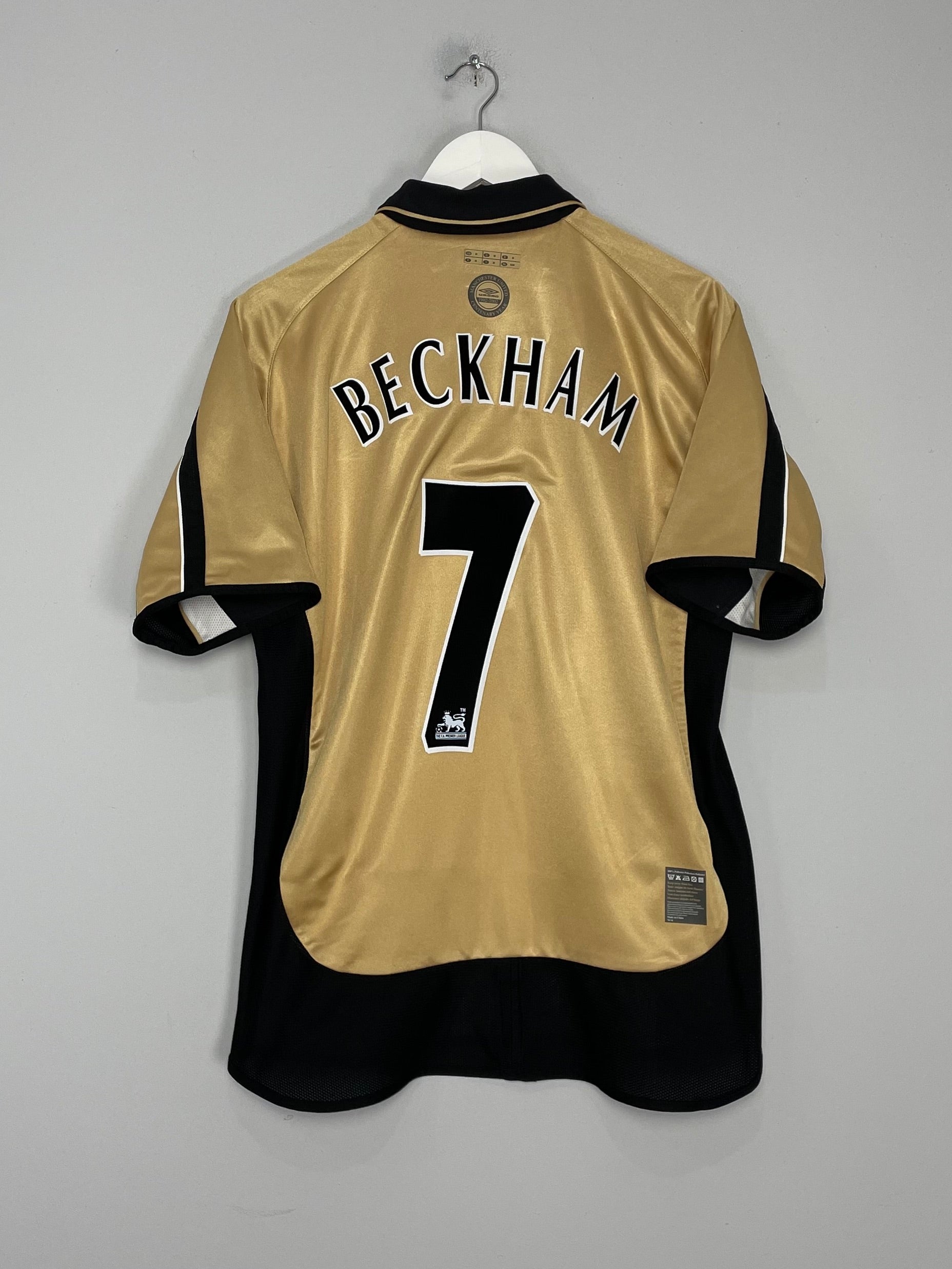 2001/02 MANCHESTER UNITED BECKHAM #7 *CENTENARY* AWAY/THIRD SHIRT (M) UMBRO