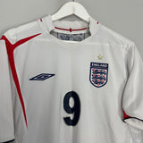 2005/07 ENGLAND ROONEY #9 HOME SHIRT (L) UMBRO